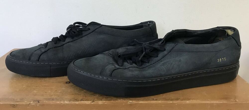 Common Projects Achilles Low Black Leather Sneakers EU 40 US 7 3815 40 4928